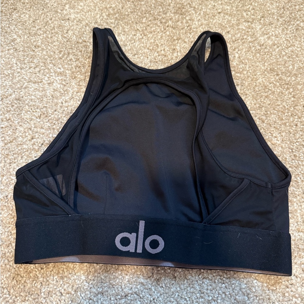 ALO Yoga High Neck Bra Top Sz M